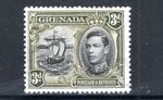 Grenada 1938-50 3d Badge of the Colony with window and handrail flaw SG 158ad MH