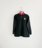 Vintage 90s Wales Rugby Shirt Black Red Collar Men's Size XXL Manav Premier Clot