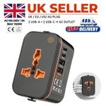 Universal Travel Adapter Worldwide Plug UK EU AU US with USB-C Port Fast Charger