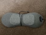 Grey Heated Massage Pillow, USB Powered, Polyester/Foam, 50 x 25 x 15cm