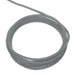 Twisted Cord Trim, 5 Yard 1mm 3-Ply Twine Braided Rope Thread, Dark Grey