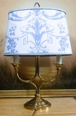 Peter Martin Stunning Vintage Brass French Twin Bulb Bouillotte Style Table Lamp