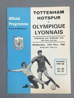 1967/68 TOTTENHAM HOTSPUR V OLYMPIQUE LYONNAIS 13-12-1967 CUP WINNERS CUP