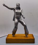 Elvis  Statue- Metalic Silver Finish- By Cavecraft