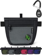 Magnetic Dog Treat Pouch with Clip, 2 Cup Capacity, Training Clicker & Poop Bag