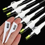 50X Archery Hunting Arrow Vanes 2.5'' Rubber Fletching DIY Bow Shooting Practice