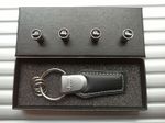 JEEP 2023 Luxury leather keyring key chain Key ring fob Gift box Set Fits all