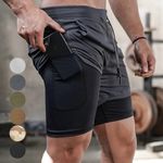 UK Mens Soft Sports Running Shorts Gym Training Fitness Bottoms With Pockets