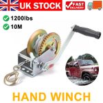 Manual Hand Winch 1200 lbs Boat Trailer Caravan 10m Cable Length Marine Pull