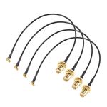 4pcs MMCX Male Right Angle to RP-SMA Female RF Adapter Connector 8inch RF1.37