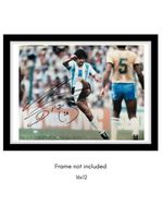 Diego Maradona Hand Signed Argentina Star 16x12 Photo + PSA Card & Verified COA