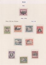 (F184-86) 1940 NIUE set of 10stamps 1/2d to 3/- F/U &MH (CK)   (TD83)