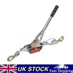 2 Ton Dual Gear Power Puller UK Heavy Duty 2 Hook Cable Puller Hand Winch