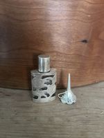 Antique Silver Perfume Bottle And Funnel