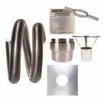 Flexible Flue Chimney Liner 316 Install Kit 2 Wood Multifuel 5" 125mm 6" 150mm