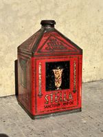 Vintage Stella Sanctuary Lamp Oil 1 Gallon Oil Can Pyramid Can