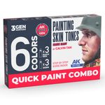 AK Interactive Quick Gen 17526 Painting Skin Tones Quick Acrylic Paint Combo Set