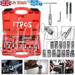 17pcs Professional Diesel Injector Seat Cutter Tool Cleaner Set Universal Kit