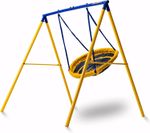 Metal Garden Swing Set for Kids UFO Nest Seat Outdoor Holds 2 Children