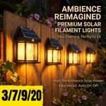 Outdoor Solar Tungsten Wall Lamp Waterproof Filament Induction GardenLight 1/20x