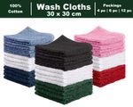 12X Flannels Face Cloths Super Soft 100% Cotton Towels Hand Washcloths 30x30cm