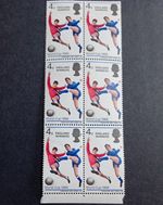 GB 1966 World Cup England Winners SG700 4d Block of 6 Stamps MNH