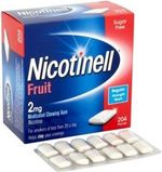 6 x Nicotinell Stop Smoking Gum 2mg Fruit 204 Pieces