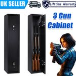 3 Gun Cabinet Lockable Safe Rifle Firearm Steel BS7558/92 Police Approved NEW UK