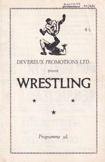 DEVEREUX WRESTLING @ Hertford 25th March 1961 Mendoza Caulder Casissio Miquet