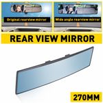 Interior Rear View Mirror 270mm Anti-glare Car Panoramic Convex Wide Angle Glass