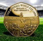 ENGLAND Football World Cup CHAMPIONS 1966 24ct Gold Commemorative Coin. Charlton