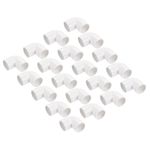 Pack of 30 PVC Conduit Coupler 90 Degree Elbow Pipe Fittings 20 mm White Conduit