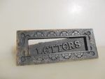Antique Iron Letterbox Letter Box Post Slot Old Vintage Art Deco 1931 PROJECT