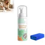 Waterless Carpet Foam Stain Remover with Towel,Carpet Cleaner Spray Foaming