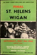 RUGBY LEAGUE CHALLENGE CUP PROGRAMME FINAL TIE ST.HELENS V WIGAN 1966