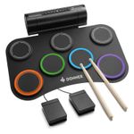 Donner Electronic 7 Pads Digital Drum Pad USB Roll Up Silicone Drum Set Beginner