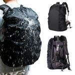 Black Dustproof Rain Cover For Backpack Waterproof Bag Traveling Camping Hiking
