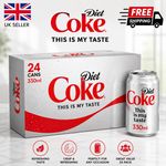 Diet Coke Soft Drink Cans, 24 X 330 Ml