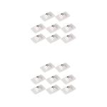 16Pcs Strong Bearing Capacity Self-Adhesive Case Wheels White ABS