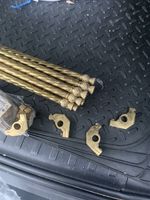 Reclaimed Vintage Heavy Reeded Brass Stair Rods X 14