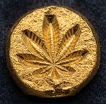 1 Gram Solid 24ct Gold Cannabis Bar 999.9 Fine Pure Bullion AU Ganja Weed 420