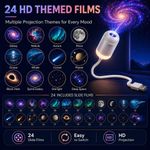 Portable 4K LED Galaxy Ocean Mini Projector 360° Adjustable  Home Theater