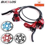 BUCKLOS Mountain Bike Hydraulic Disc Brake IS/PM 160mm Floating Rotor Front Rear