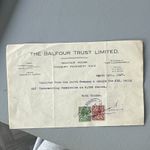 Great Britain 1927 Balfour Trust Ltd cover George V 1/2d & 1 1/2d used