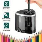 Electric Desktop Pencil Sharpener Automatic 6-8mm For School Office Students UK