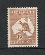 AUSTRALIA SG 73 1923 6d KANGAROO STAMP M/M