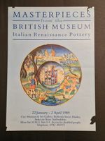 "Masterpieces From The British Museum" Pottery Exhibition Poster Stoke 1989