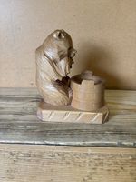 Vintage Wooden Bear Pot Made In USSR