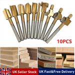10PCS for Dremel Rotary Tool Sets 1/8" 3mm Mini Shank HSS Titanium Router Bits.