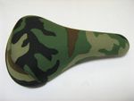 Bicycle Seat Wheelie Cruiser Commute for MTB BMX - GREEN BROWN BLACK CAMO SADDLE